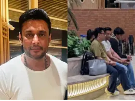 Darshan's photo revealed at the airport