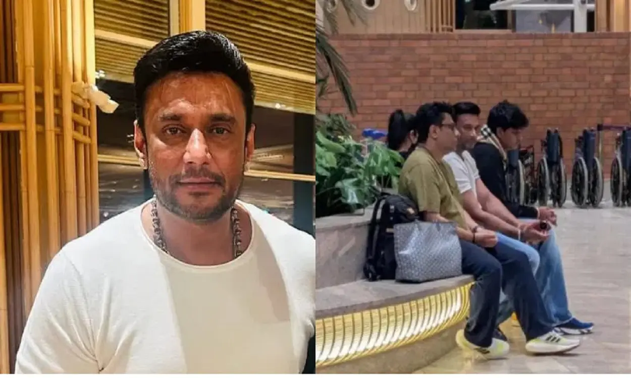 Darshan's photo revealed at the airport