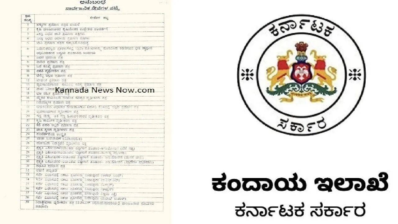 All these services will be available from the Revenue Department, here is the list