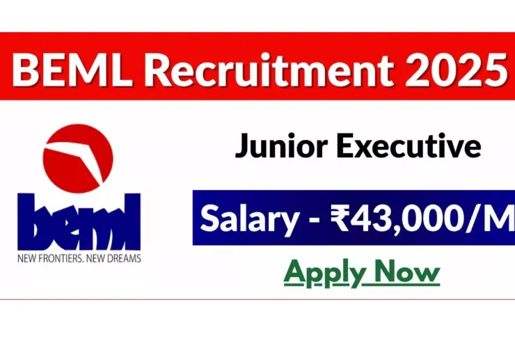 BEML Junior Executive Recruitment 2025 - Apply Online for 100 Posts