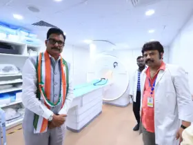 Ballari MP E. Tukaram inaugurated the MRI scanning center in the district hospital