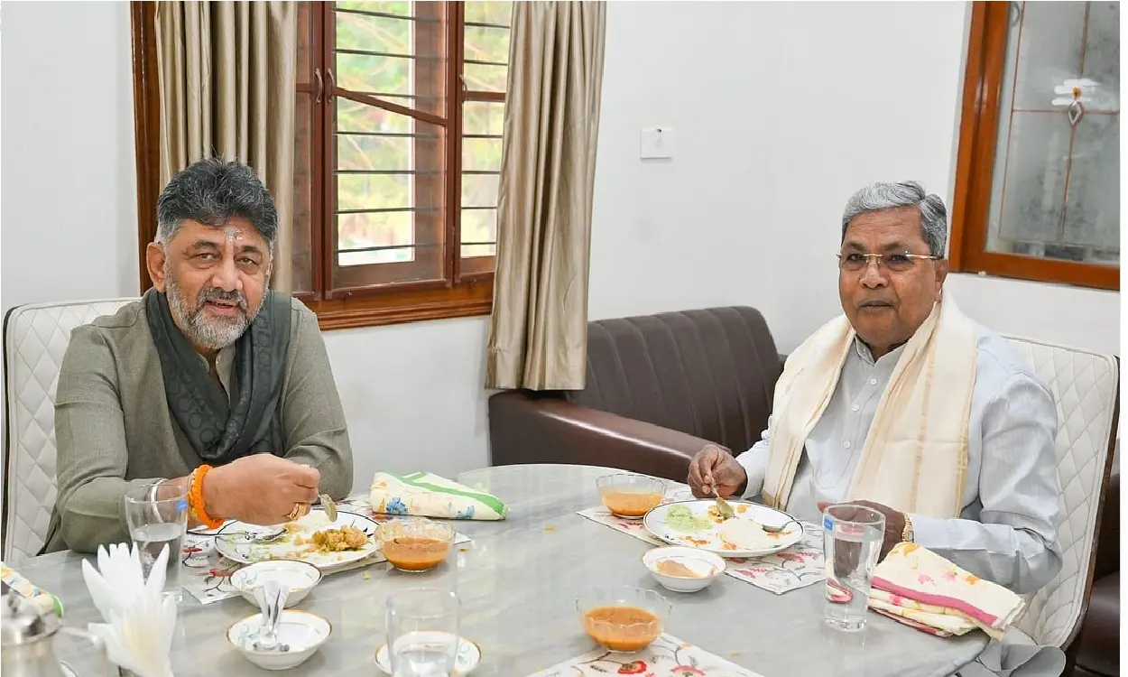 D.K.Sivakumar held a breakfast meeting at Siddu's residence