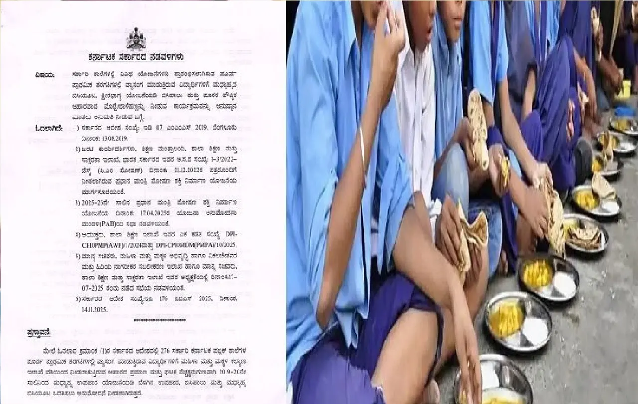 Distribution of meals, milk, eggs/bananas to LKG-UKG children