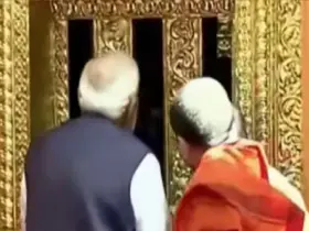 Prime Minister Narendra Modi inaugurated the gold-plated Kanaka candle in Udupi...