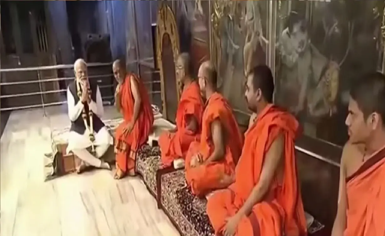 Prime Minister Narendra Modi inaugurated the gold-plated Kanaka candle in Udupi...