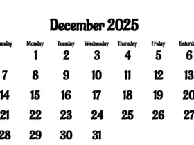 december 2025 calendar