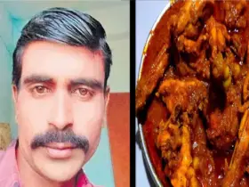 A man died of suffocation due to 'chicken piece' stuck in his throat.
