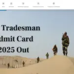 BSF Tradesman Admit Card 2025 Out