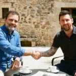 rahul gandhi and messi AI-generated photo