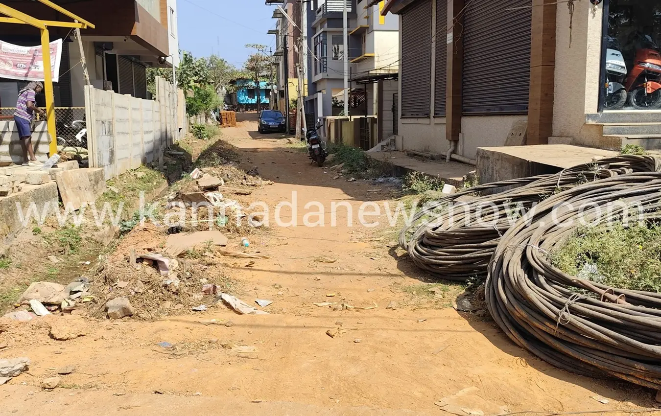 A road in Sagar Nagar that has no 'damber'; the 'municipal council' turns a blind eye