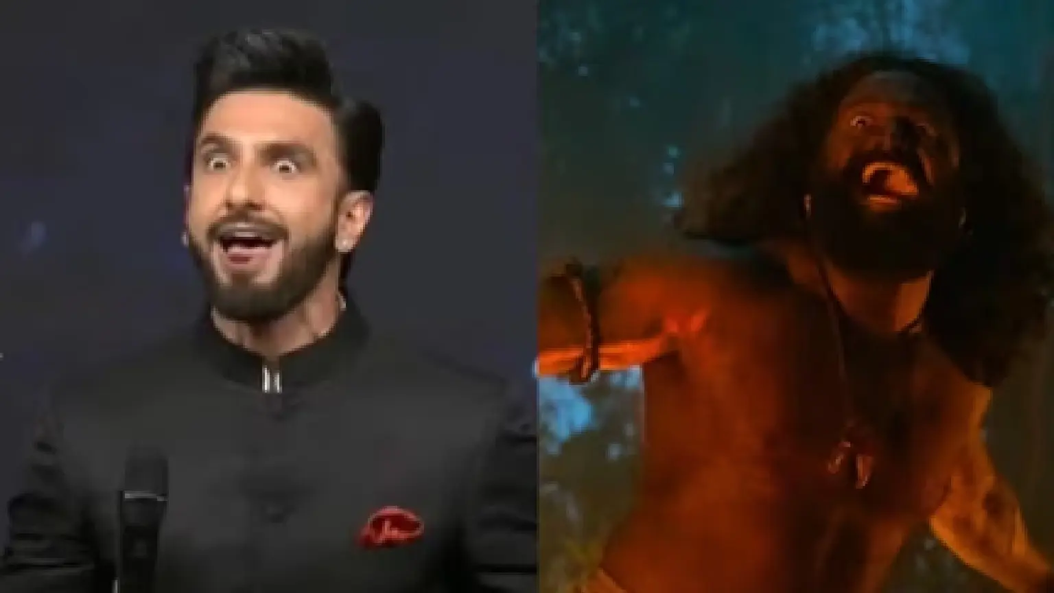 Ranveer Singh imitates Rishab Shetty's Kantara Chapter 1 climax scene at IFFI 2025.