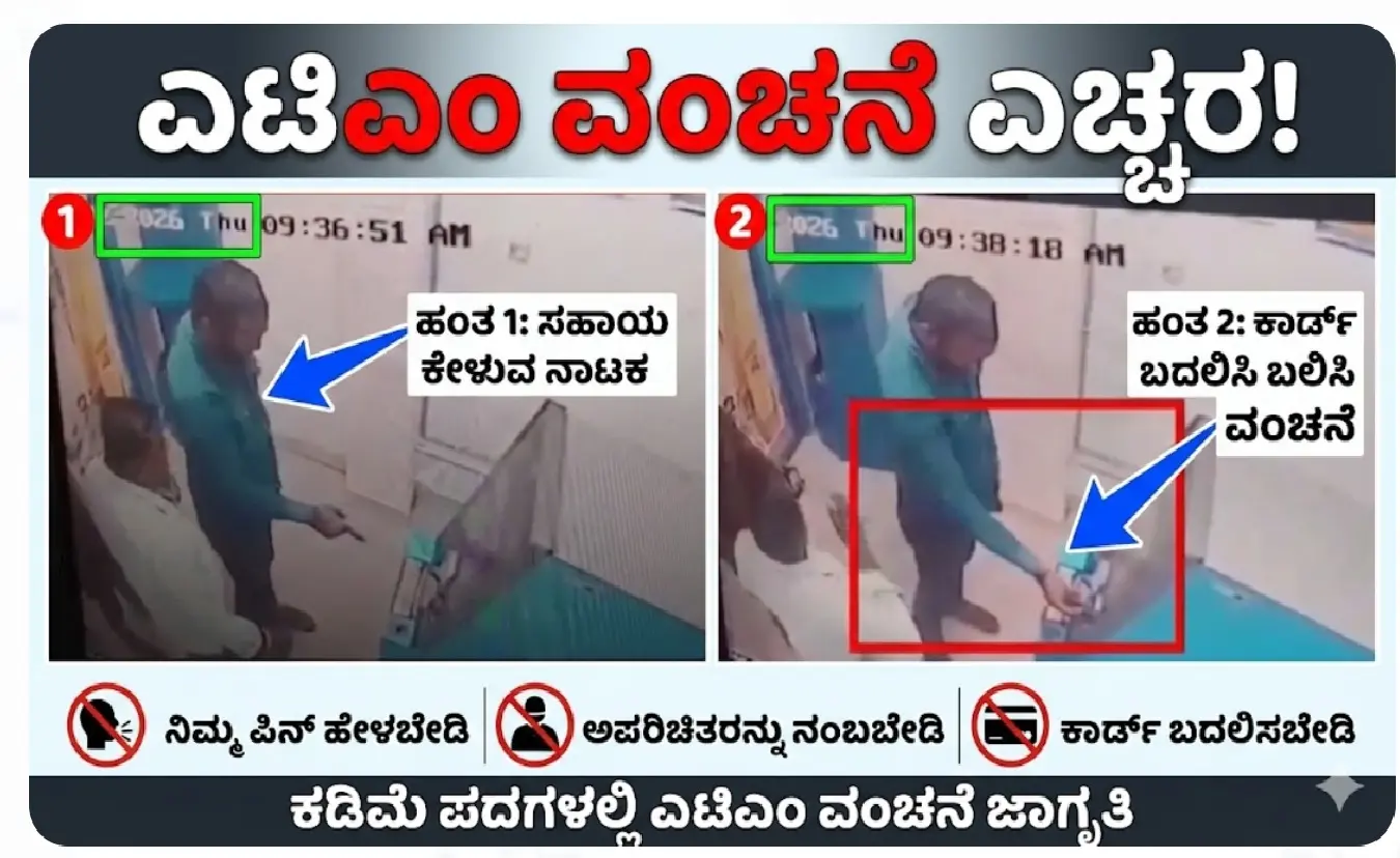 ಎಟಿಎಂ ಕೇಂದ್ರದಲ್ಲಿ ಅಪರಿಚಿತರ ಸಹಾಯ ಪಡೆದು ಕಾರ್ಡ್ ಬದಲಾಯಿಸಿಕೊಂಡು ವಂಚನೆಗೊಳಗಾದ ಘಟನೆಯ ಸಾಂಕೇತಿಕ ಚಿತ್ರ