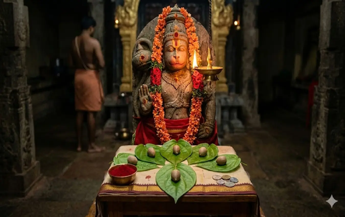 ಸಾಲ ಬಾಧೆ ನಿವಾರಣೆಗಾಗಿ ಆಂಜನೇಯನಿಗೆ ವೀಳ್ಯದೆಲೆ ಪೂಜೆ