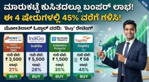 Chart showing stock market analysis by Motilal Oswal with 4 recommended stocks