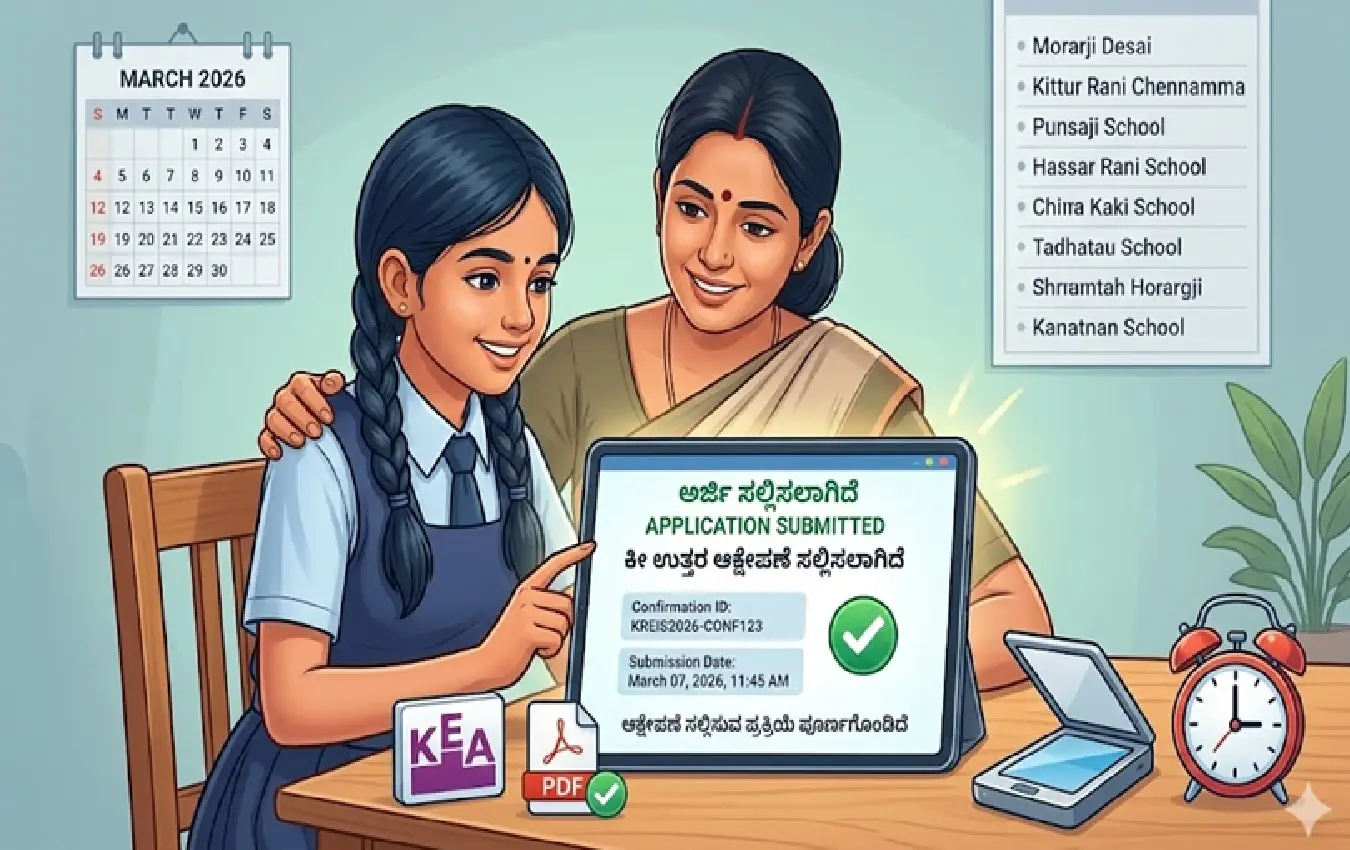 ಮೊರಾರ್ಜಿ ದೇಸಾಯಿ ಮತ್ತು ವಸತಿ ಶಾಲೆಗಳ 6ನೇ ತರಗತಿ ಪ್ರವೇಶ ಪರೀಕ್ಷೆ ಕೀ ಉತ್ತರ 2026