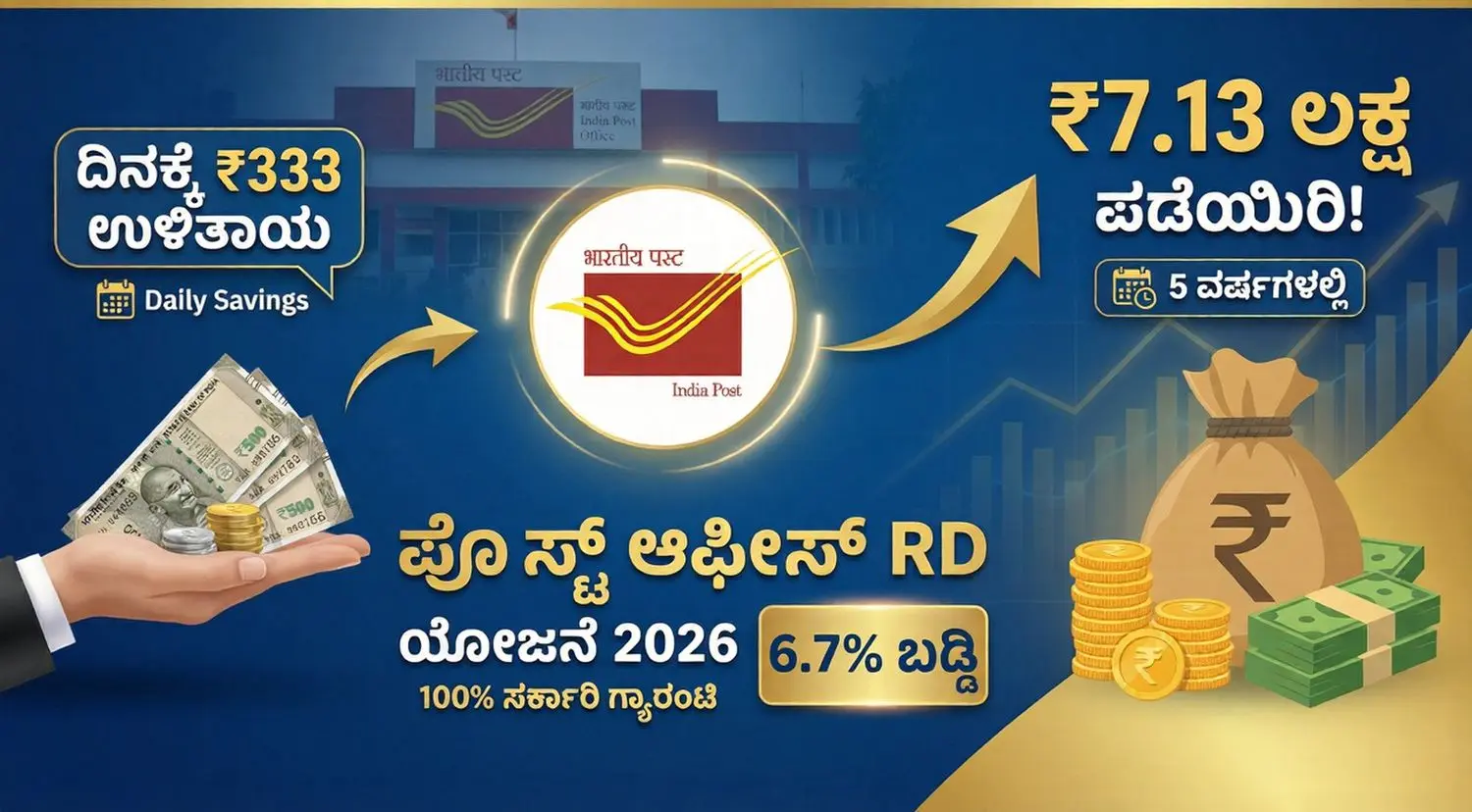 A person calculating savings with Post Office RD passbook