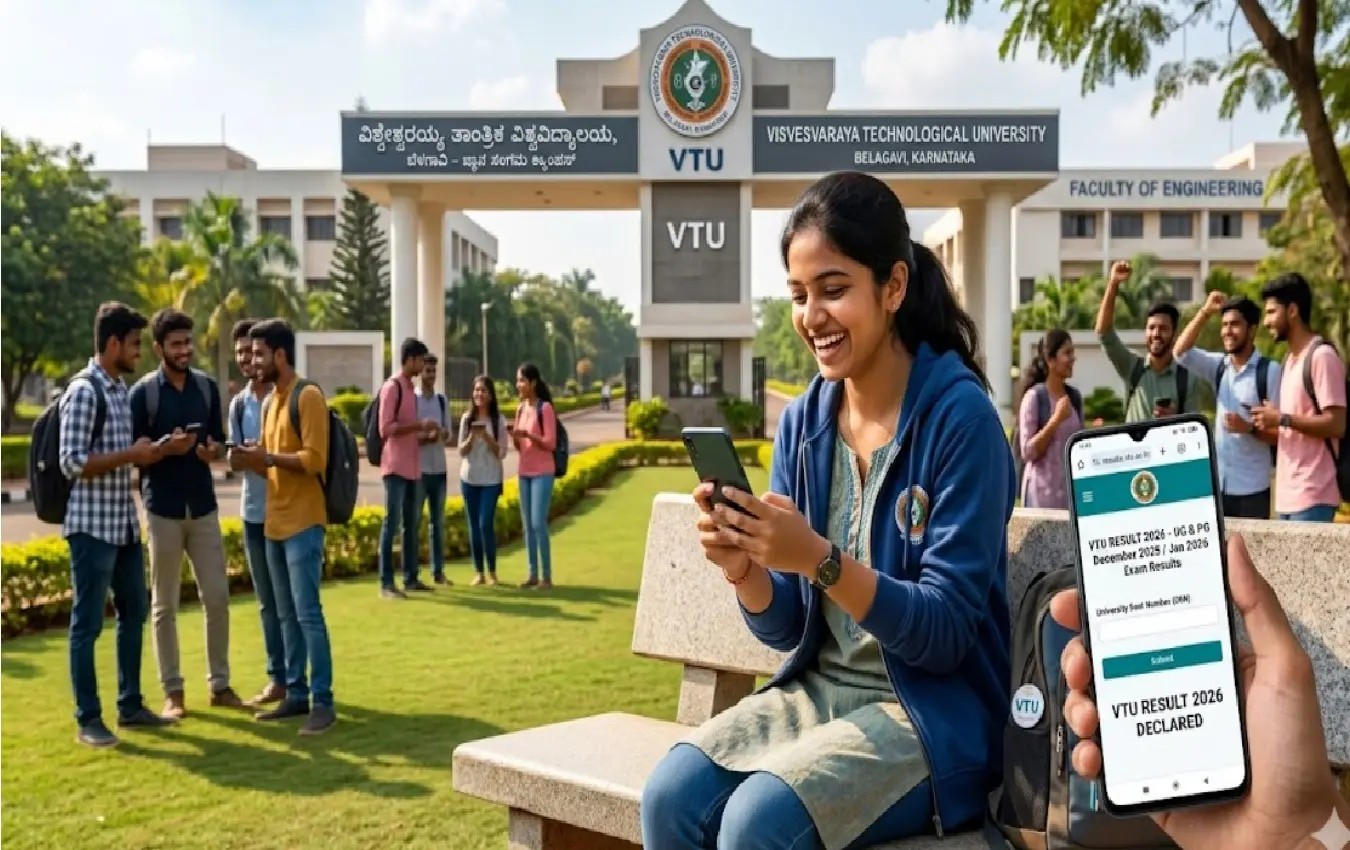 ವಿಟಿಯು 2026ರ ಪರೀಕ್ಷಾ ಫಲಿತಾಂಶ ಪ್ರಕಟ: ಆನ್ಲೈನ್ನಲ್ಲಿ ಚೆಕ್ ಮಾಡುವ ವಿಧಾನ