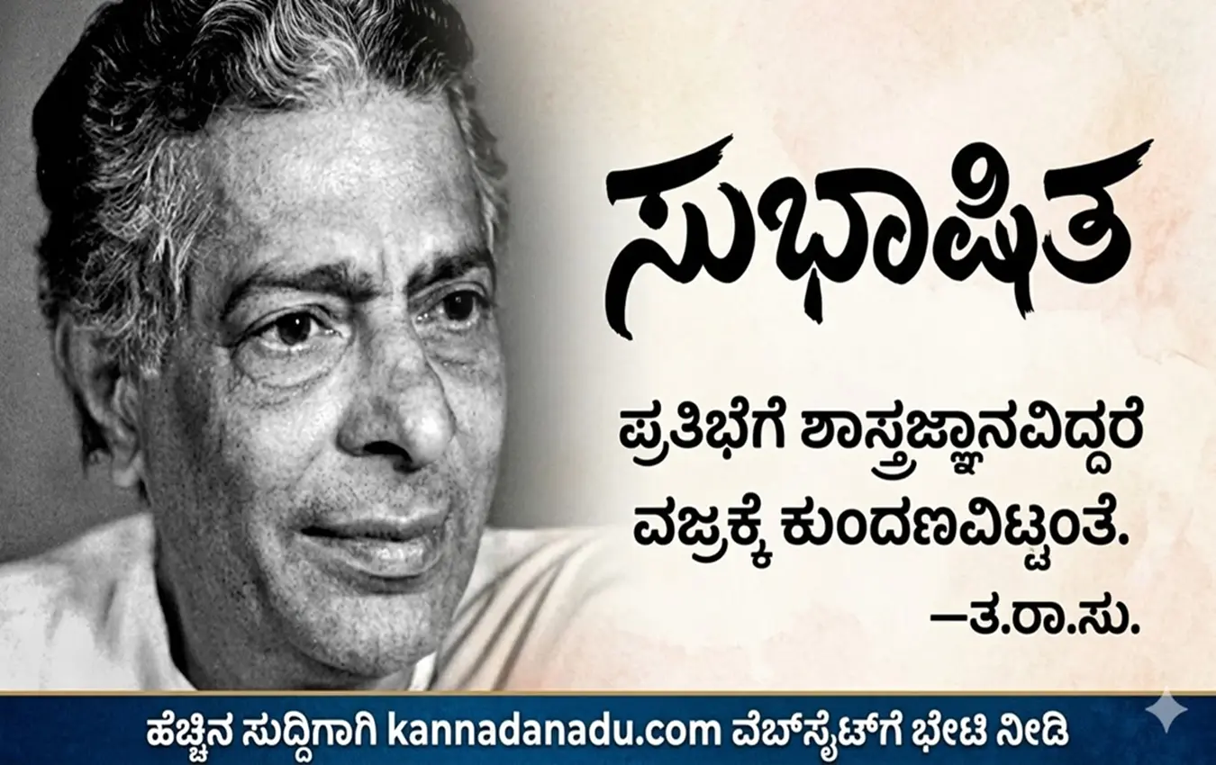 Ta Ra Su, Kannada Literature, Kannada Authors, Subhashita, Inspirational Quotes Kannada, Taluku Ramaswami Subba Rao.