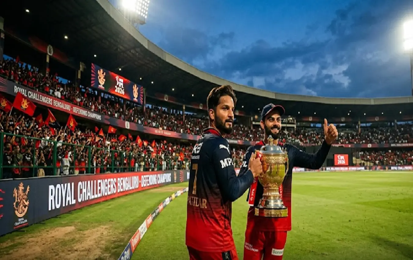 ಆರ್ ಸಿ ಬಿ ತಂಡದ ನಾಯಕ ರಜತ್ ಪಾಟಿದಾರ್ ಮತ್ತು ವಿರಾಟ್ ಕೊಹ್ಲಿ.