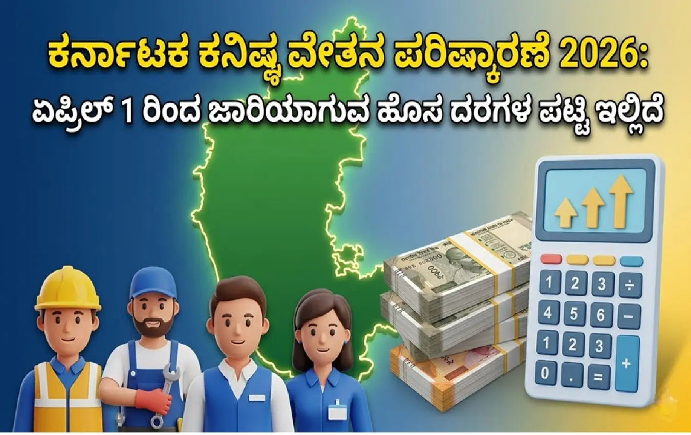 ಕರ್ನಾಟಕದ ಕಾರ್ಮಿಕರ ಕನಿಷ್ಠ ವೇತನ ಮತ್ತು ತುಟ್ಟಿಭತ್ಯೆ ಹೆಚ್ಚಳದ ಮಾಹಿತಿ ಗ್ರಾಫಿಕ್.