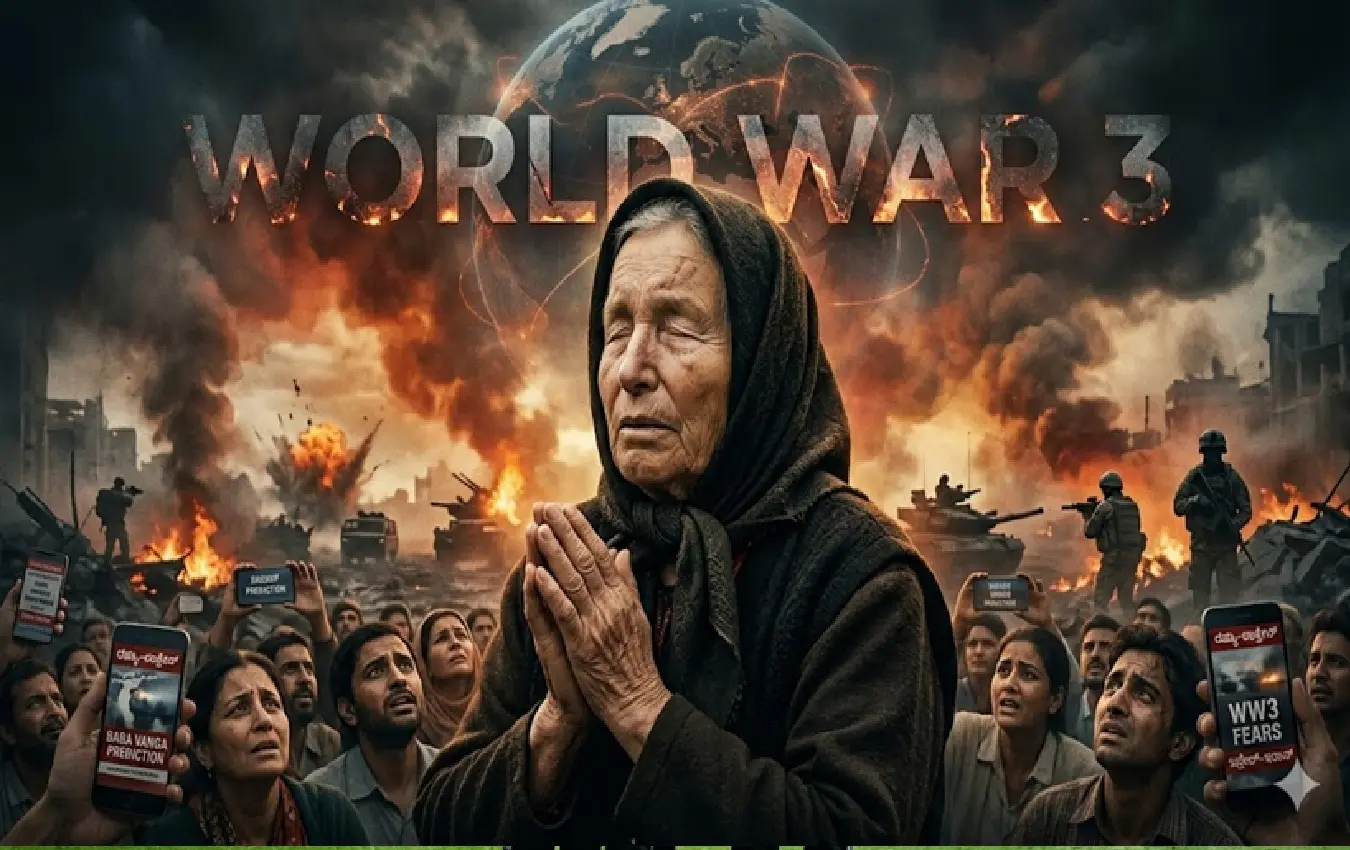 ಬಾಬಾ ವಂಗಾ ಮತ್ತು ಜಾಗತಿಕ ಯುದ್ಧದ ಭೀತಿಯನ್ನು ಬಿಂಬಿಸುವ ಸಾಂಕೇತಿಕ ಚಿತ್ರ.