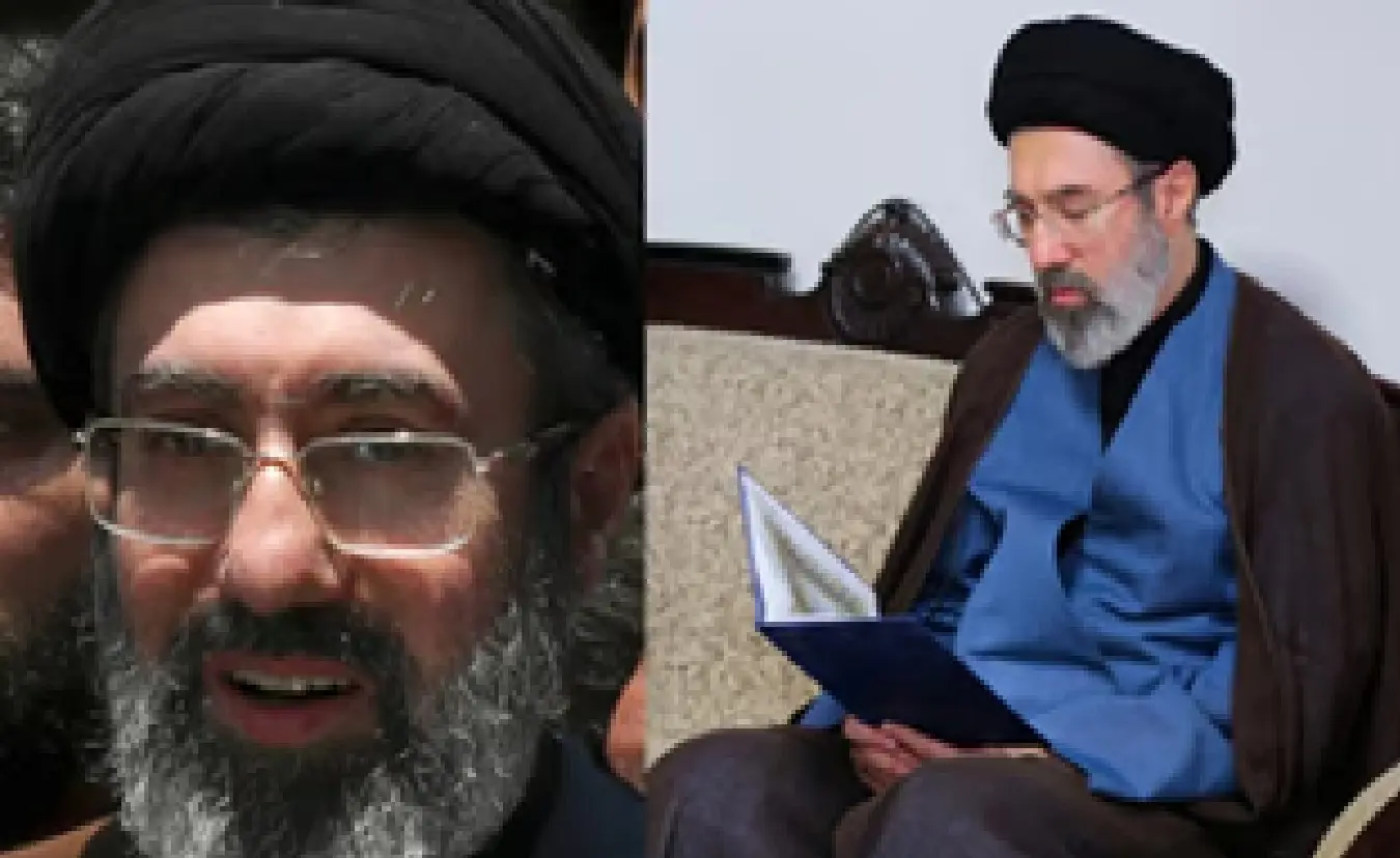 ಇರಾನ್ನ ನೂತನ ಸುಪ್ರೀಂ ಲೀಡರ್ ಮೊಜ್ತಾಬಾ ಖಮೇನಿ ಭಾವಚಿತ್ರ.