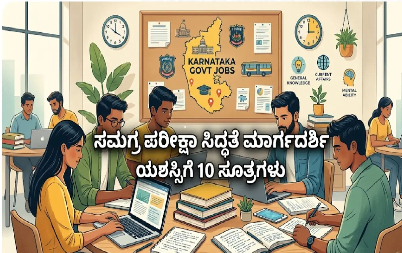 ಪುಸ್ತಕ ಓದುತ್ತಿರುವ ವಿದ್ಯಾರ್ಥಿಗಳು ಮತ್ತು ಪರೀಕ್ಷಾ ಸಿದ್ಧತೆಯ ಚಿತ್ರ