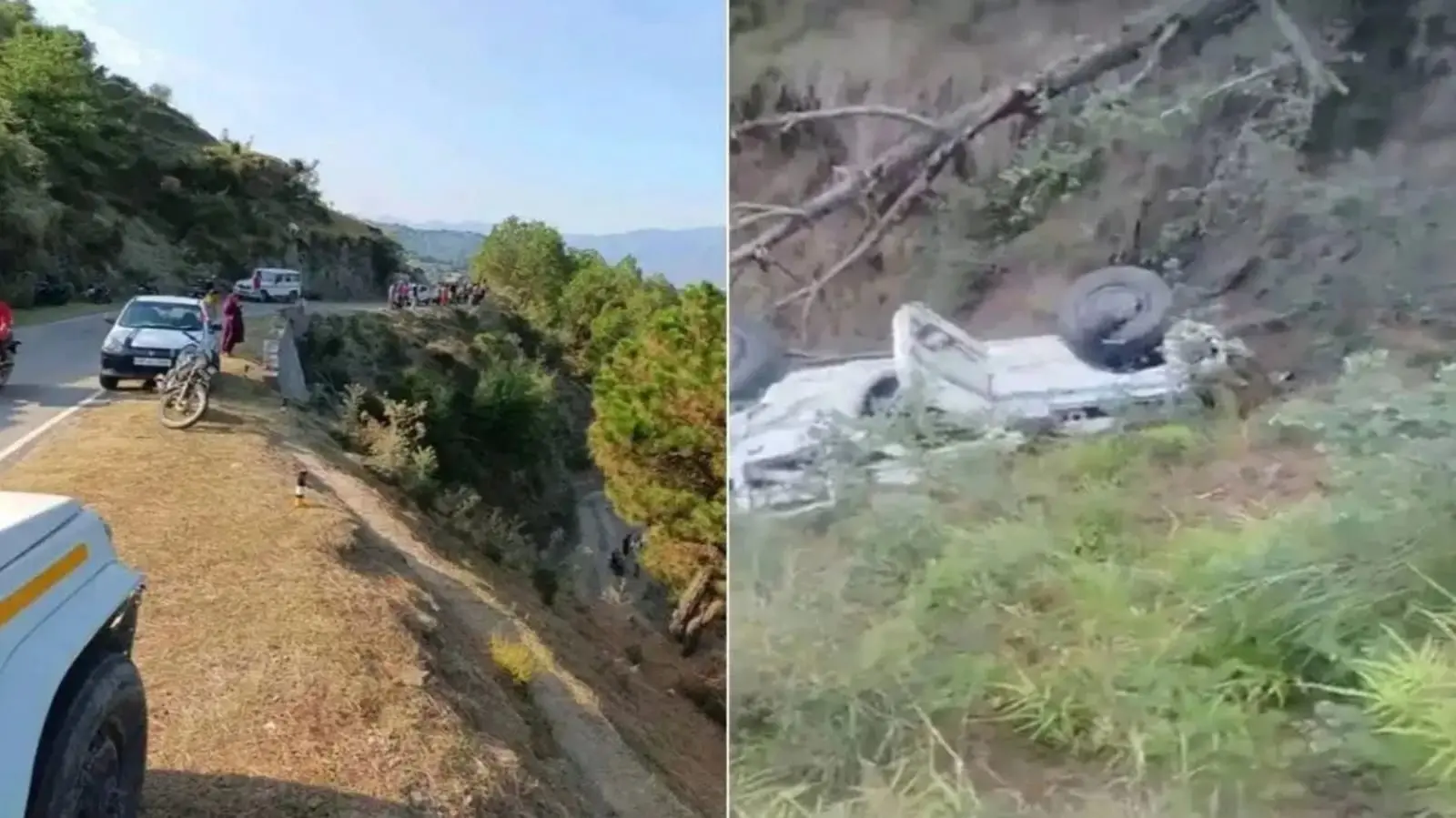 Vehicle accident in Himachal Pradesh gorge.