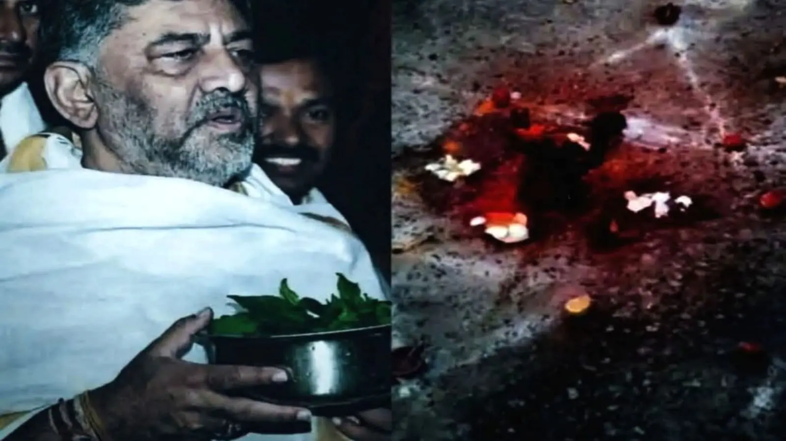Suspicious black magic ritual site in Sadashivanagar, Bengaluru.