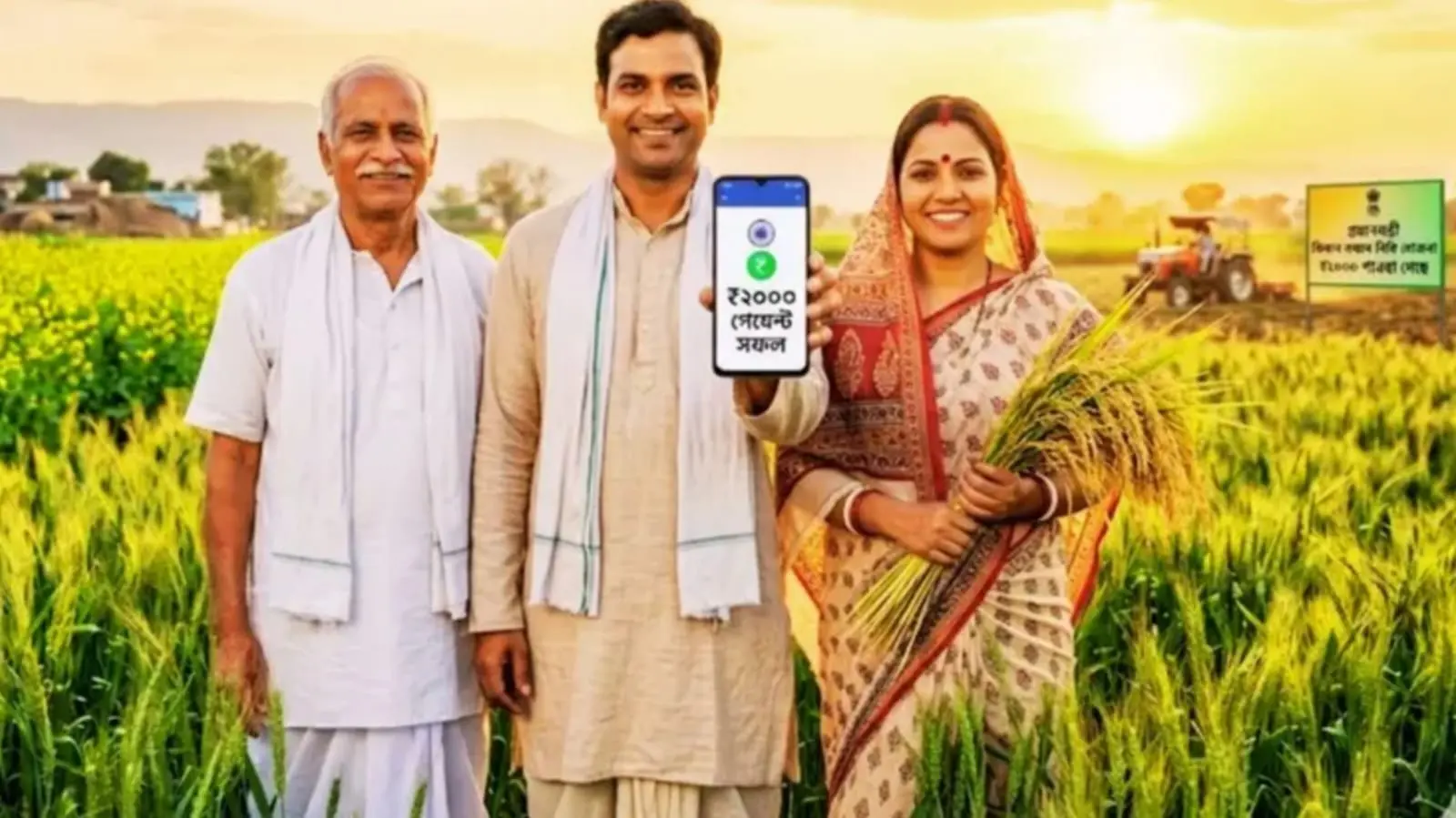PM Kisan installment transfer notification.