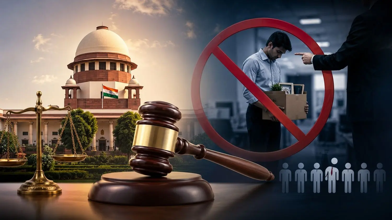 Supreme Court of India gavel and legal documents.
