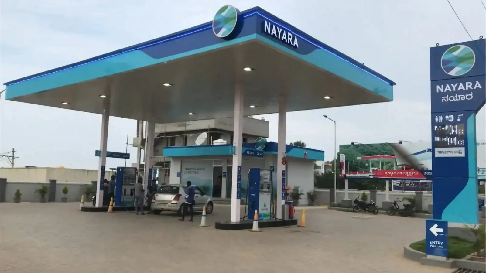 Concept representing the fuel and gas price reduction in India.