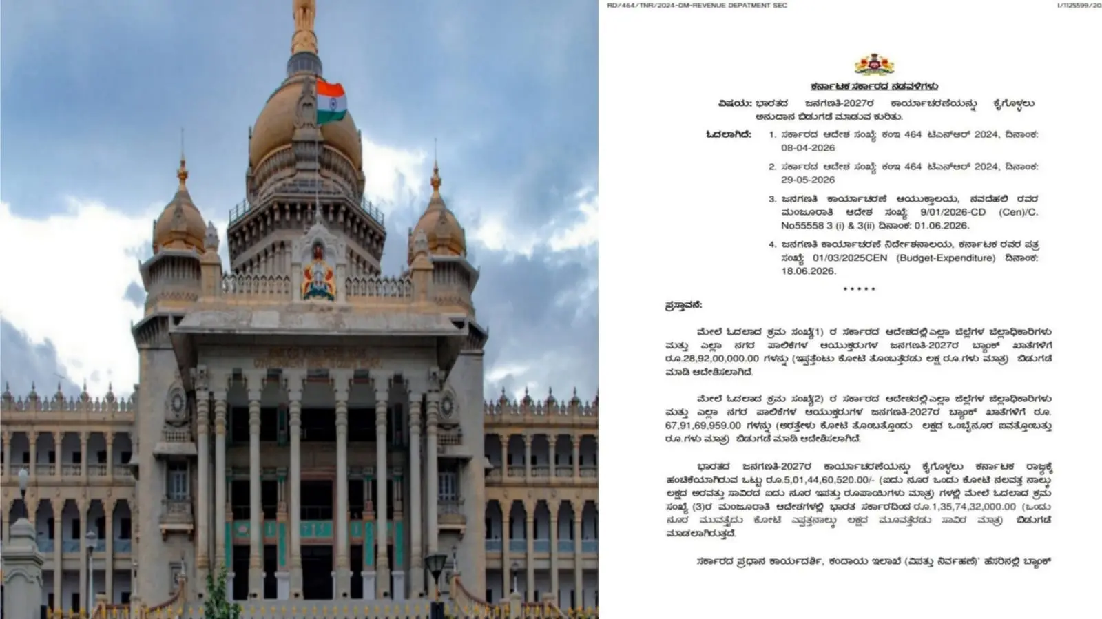Census 2027, Karnataka Government, Fund Allocation, Administration, Census Preparation