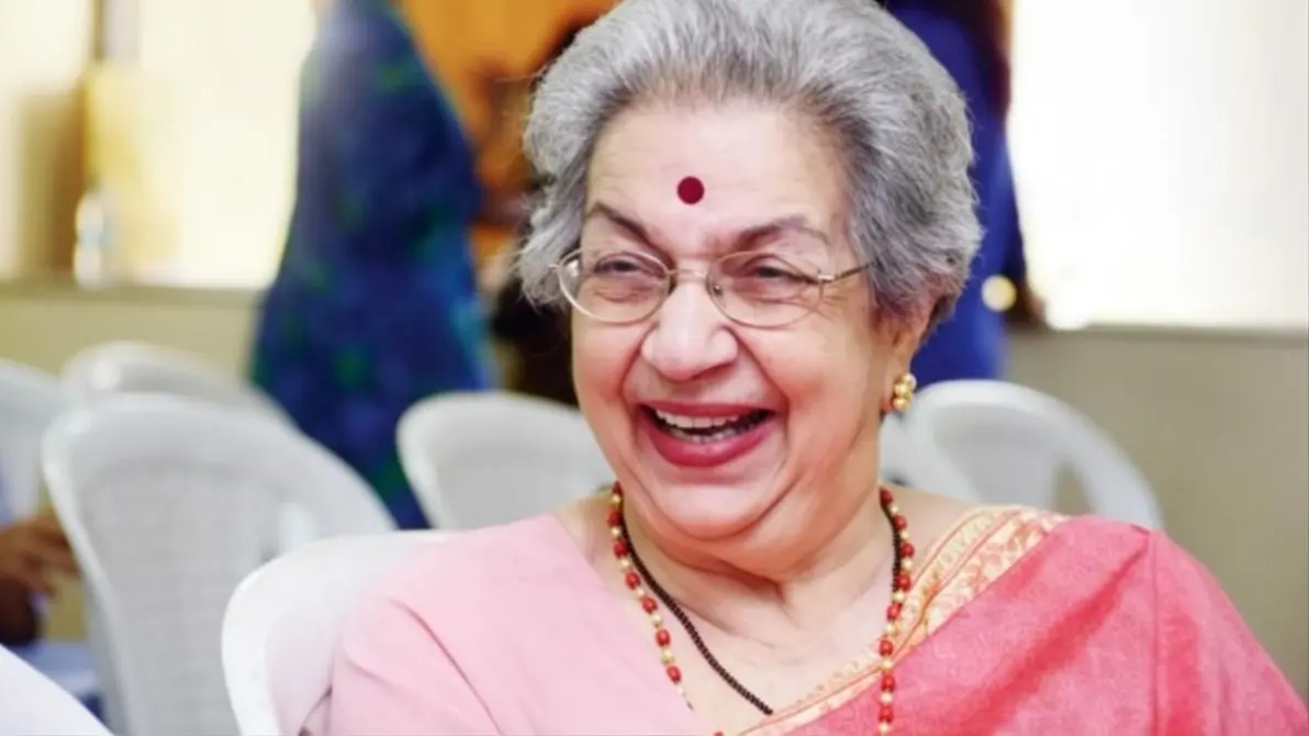 Portrait of veteran theatre artist and director Vijaya Mehta.